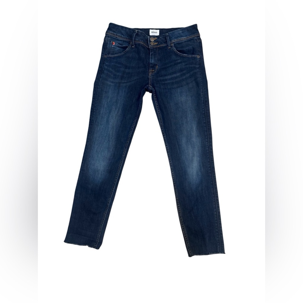 Hudson Collin Skinny Jeans Size 28 Dark Wash Flap Pocket Stretch Denim